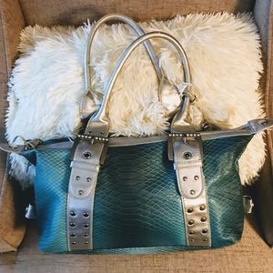 Snake Style Silver Buckle Handbag Woman’s Purse